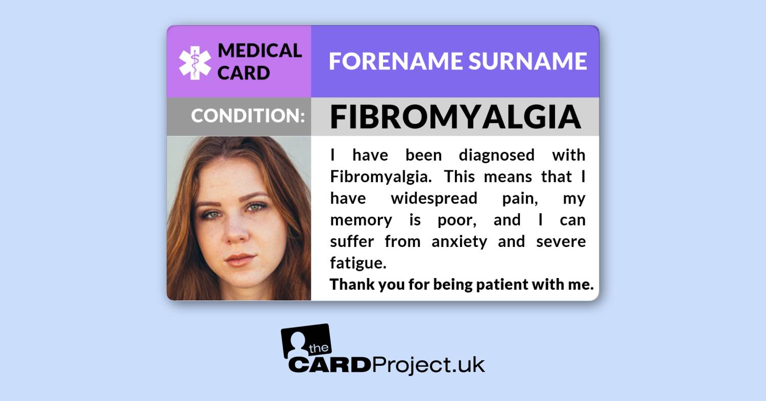 Fibromyalgia Photo Medical ID Alert Card 